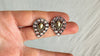 Victorian Style Crystal Post Earrings. Sterling Silver 1081