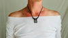 Antique Hanuman Necklace. Sterling Silver Hindu God Amulet Necklace. 1072