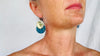 Chrysocolla and Sterling Silver Earrings. 2892