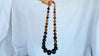 Huge Graduated Amber Round Bead Necklace. Dramatic and Gorgeous!