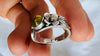 Amber Botanicals Ring. Sterling Silver. Adjustable Size. AP-431