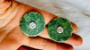 Guatemalan Jade Earrings. Sterling Silver. Handmade. 2858