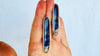 Long Lapis Lazuli Earrings. Sterling Silver. 138