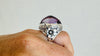 Amethyst Botanicals Ring. Size 7. Stupendously Crafted Sterling Silver. 4210