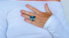 Oversized Faceted Aquamarine Cocktail Ring | Handmade Adjustable Sterling Silver | AAA Stone 3022