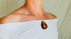 Large Amber Pendant on a Silver Chain. 2558