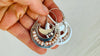 Rainbow Moonstone Earrings. Handcrafted Sterling Silver. Media Luna Style. Frida Kahlo Inspired. 2442