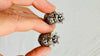 Silver Flower Barbell Earrings. Thailand. 4349