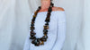 Huge Graduated Amber Chip Beaded Necklace. Mexican Amber. Dramatic and Gorgeous!