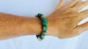 Guatemalita Jade Beaded Bracelet with a Sterling Silver Bead. 4410