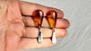 Amber & Sterling Silver Earrings. 0310
