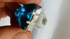 Oversized Faceted Aquamarine Cocktail Ring | Handmade Adjustable Sterling Silver | AAA Stone 3022