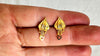 Gold Post Earrings from India. 22k.