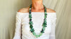 Long Fluorite & Sterling Silver Necklace. 2066