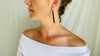 Obsidian Sliver Earrings. Sterling Silver. 2347