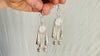 Silver Hmong Dangle Earrings with Bells. Sterling Silver Handmade in Thailand. 0115