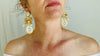 Vintage Oaxacan Filigree Earrings. Gold Plated. Pearls. Sterling Silver.