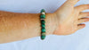 Guatemalita Jade Beaded Bracelet with a Sterling Silver Bead. 4410
