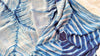 Indigo Shibori Silk Shawl, Wrap, Scarf. Clamp Dye. Gujarat, India.