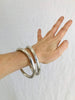PAIR Fine Silver Bangle from the Karen Hill Tribe of Thailand