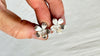 Silver Flower Post Earrings. 0651