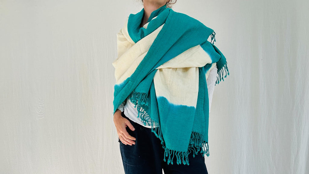 Soft Wool Shawl, Wrap, Throw. Thick and Warm.