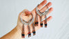 Vintage Uzbek Hoop Earrings. Bukhara Silver and Coral Earrings. 2626