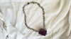 Huge Amethyst Pendant Necklace. Chunky Silver Chain. Sterling Silver. 2241
