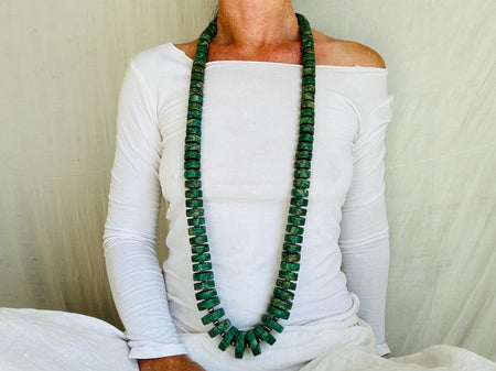 Mayan Guatemalita Jade Heishi Necklace. Guatemalan.