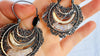 Vintage Mexican Arracadas. Sterling Silver & Moonstone! Oaxaca. Mexico. Frida Kahlo. 4401