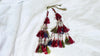 2 Vintage Turkmen Tassels. Silk. 4267