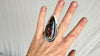 Oversized Labradorite Ring. Fantastic Flash. Adjustable. 0637