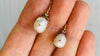 Vintage Ecuadorian Gold Earrings With Pearls. 18kt. 0398