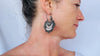 Vintage Mexican Arracadas. Sterling Silver & Moonstone! Oaxaca. Mexico. Frida Kahlo. 4401