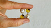 Amber Barbell Earrings. Double Sided. Sterling Silver. 2082