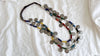 Rainbow Kuchi Tribal Coin Necklace. Brightly Colored.