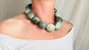 Green Jasper Necklace. Green Moonstone. Sterling Silver. 1377