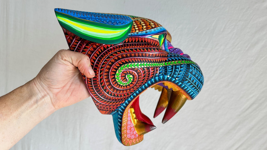 Jaguar Alebrije Mask. Big! Oaxaca, Mexico. Spirit Animal