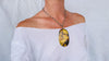 Large Amber Pendant on a Sterling Silver Chain. 4397