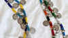 Rainbow Kuchi Tribal Coin Necklace. Brightly Colored.