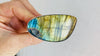 Labradorite Two Finger Ring. Adjustable. Gorgeous Flash. 0372