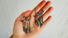 Vintage Uzbek Earrings. Bukhari. Silver, Jade and Turquoise. 2591