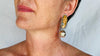Maligano Jasper Earrings with Squash Blossoms. Sterling Silver. 2888