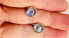 Small Rainbow Moonstone Post Earrings. Handmade Sterling Silver Jewelry. Small Gift for Her. 4092