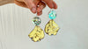 Amber & Abalone Earrings. Sterling Silver. 2004