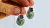 Guatemalan Jade Earrings. Handmade Sterling Silver Jewelry. 4409