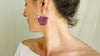 Amethyst Hoop Earrings. Sterling Siler Handmade Jewelry. Atelier Aadya. 2435