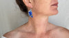 Lapis Lazuli & Sterling Silver Drop Earrings. 1186