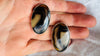 Natural Montana Agate Earrings. Designer Sterling Silver Posts. Handmade Earrings. 3002
