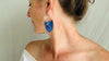 Sodalite and Silver Earrings. Sterling Silver. 2492